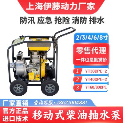 YT30DPE-2/YT40DPE-2移动式小型柴油抽水泵便携式排水泵车